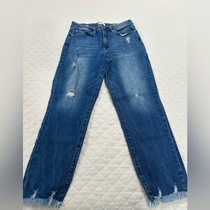 Nicole Miller Nomad jeans. Super high rise straight. Cropped. Size 10